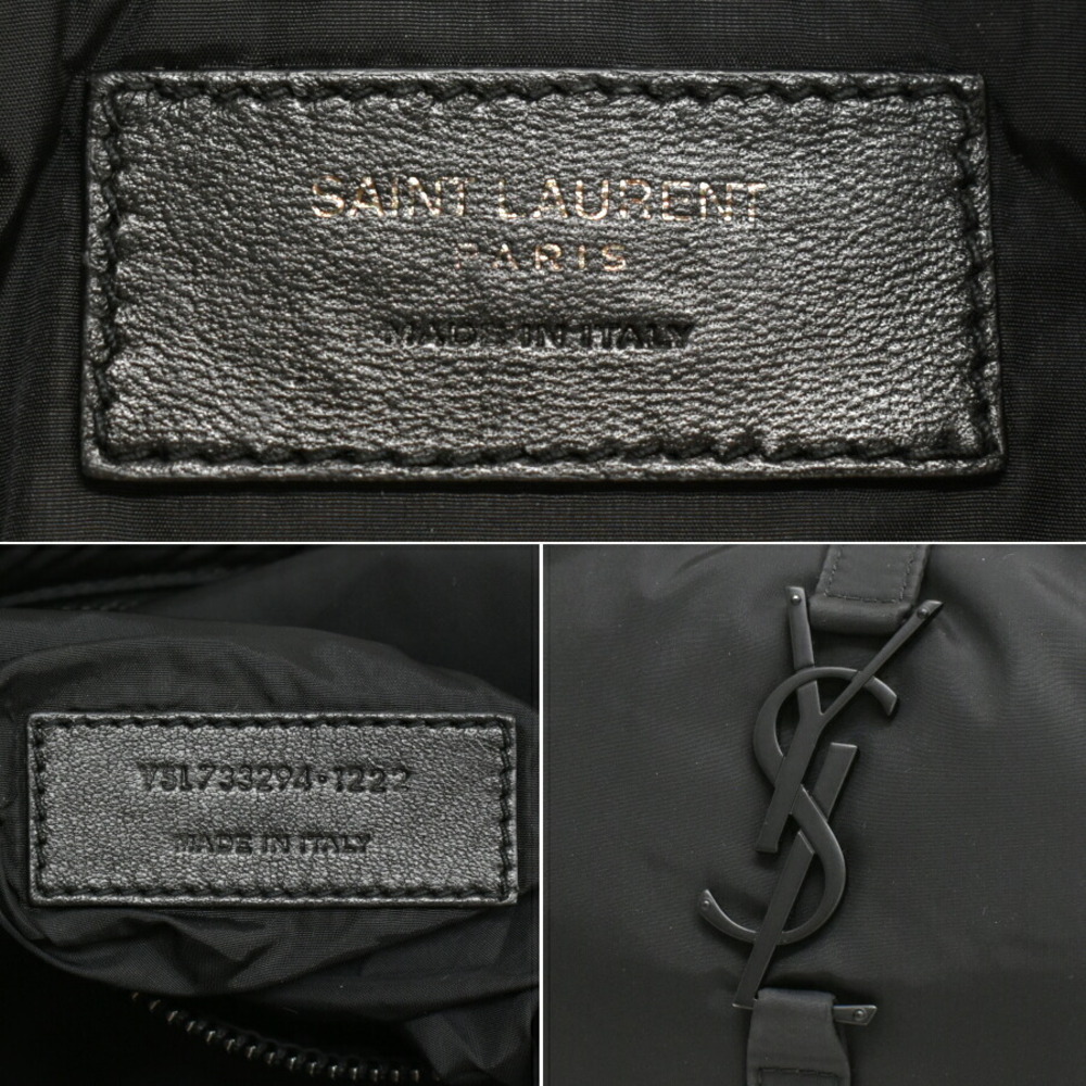 Saint Laurent Saint Laurent YSL Paris Shoulder Bag Black Nylon - Picture 9 of 9